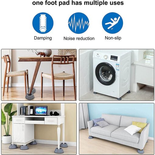 buy online multiuse anti-vibration feet suction pad for washing machine, furnitures, electronic appliances, home storage items, wardrobes, tables