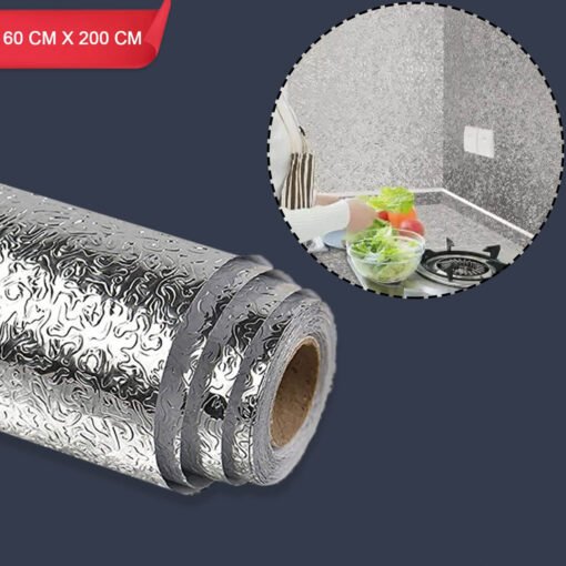 buy online silver foil wall sticker roll for kitchen walls, drawers, cabinets
