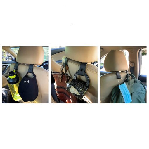 car backseat hanger hook for hanging bags, purse, bottles, mask, cap and more