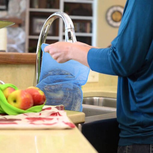 easy to wash & clean nylon net bag for fruits & vegetables