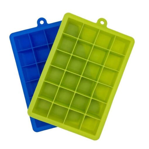 multicolor silicone 24 cavity ice cube tray