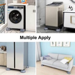 multiple use stand with anti-vibration suction feet for washing machine, refridgerators, furnitures, tables, wardroves and more