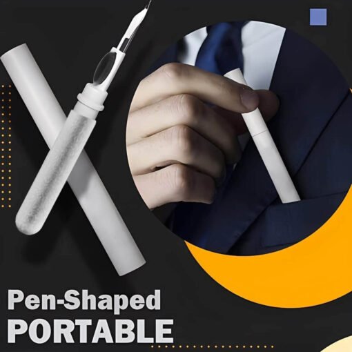 pen shaped small portable 3 In 1 Earbuds Cleaning Pen For Cleaning Of Ear Buds And Ear Phones Easily Without Having Any Damage