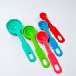 plastic multicolor measuring spoons for kitchen