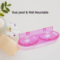 rust proof and wall mountable round soap dish holder