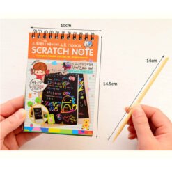 size & dimension of Pocket diary size 10 pages craft rainbow art scratch book