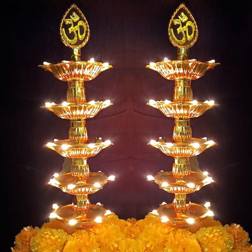 5 Step Electric LED Diya Light, 35 light, full size 14 inch (1 piece) - Image 2