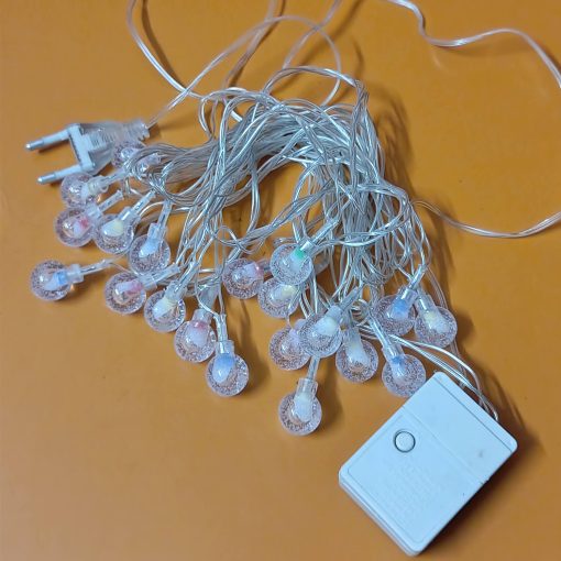 Multicolor 20 Led small gel ball string light with remote for decoration - Image 7