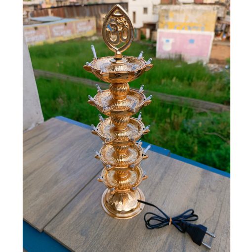 5 Step Electric LED Diya Light, 35 light, full size 14 inch (1 piece) - Image 3