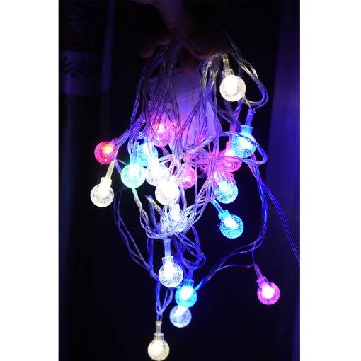Multicolor 20 Led small gel ball string light with remote for decoration - Image 10