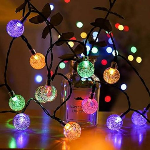 Multicolor 20 Led small gel ball string light with remote for decoration - Image 9