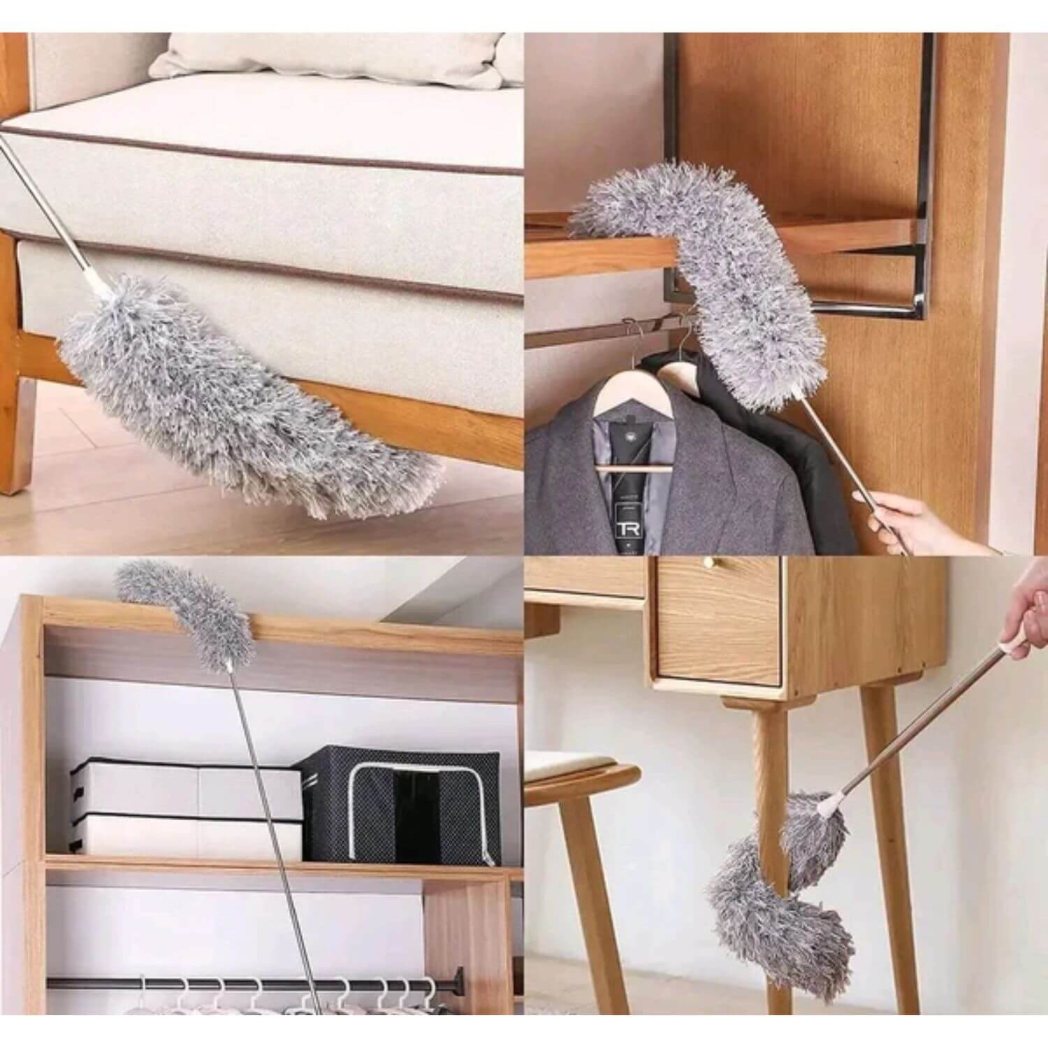 extendable ceiling walls and fan cleaning duster mop