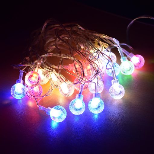 Multicolor 20 Led small gel ball string light with remote for decoration - Image 6