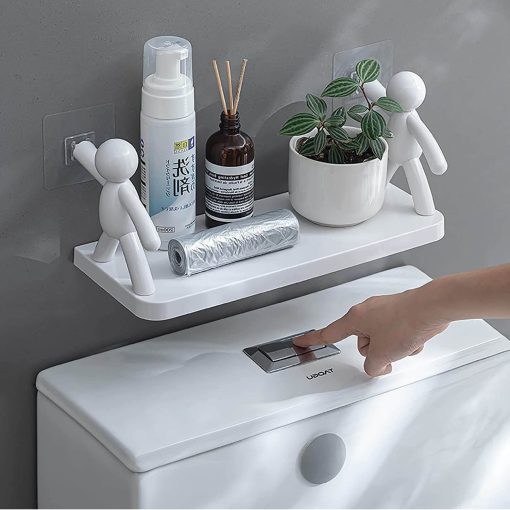 wall hanging shelf for bathroom in top of commode