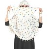 Pure Cotton Scarf cum Mask White Printed Design Universal Size Breathable Sunlight Protect (Premium Cotton Fabric)