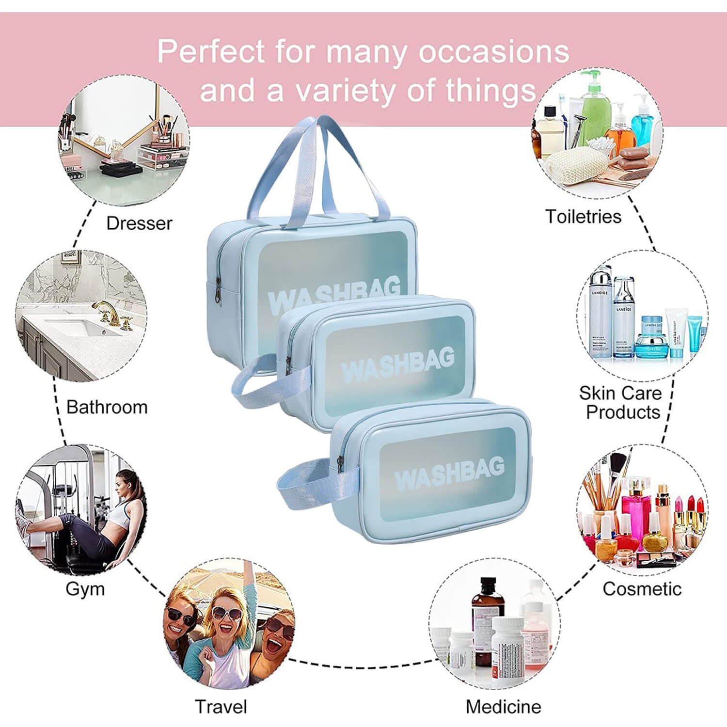 Travel accessories toiletry makeup stationery kit bag pouch for men & women (Premium quality) - Image 11