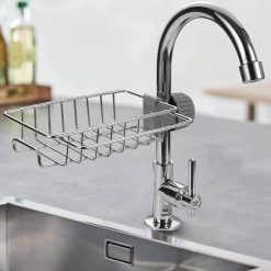 stainless steel soap and cleaning sponge holder stand