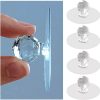Drill Free Self-Adhesive Clear Cabinet Drawer Hook Knobs