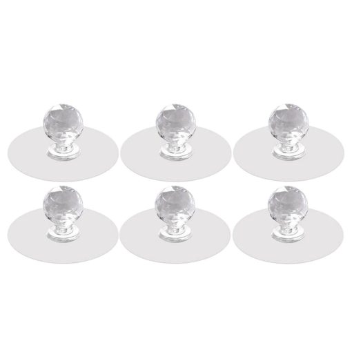 Drill Free Self-Adhesive Clear Cabinet Drawer Hook Knobs - Image 11