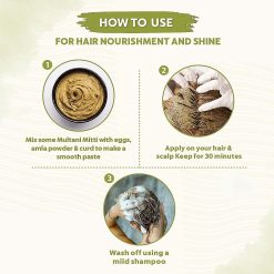 Natural Organic Multani Mitti Powder for Face, Skin, Hair Care