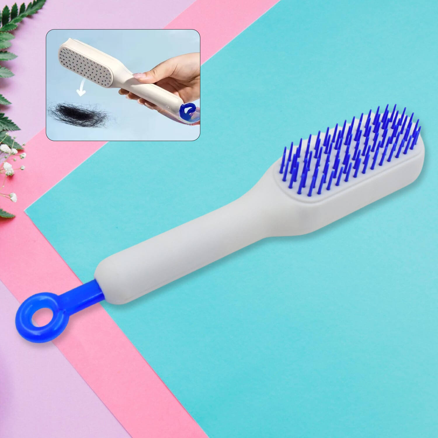 Self-Cleaning Anti-Static Detangling Hair Comb, Hairbrush, massage comb