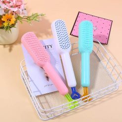 colorful best quality self cleaning hair comb, hairbrush, massage comb