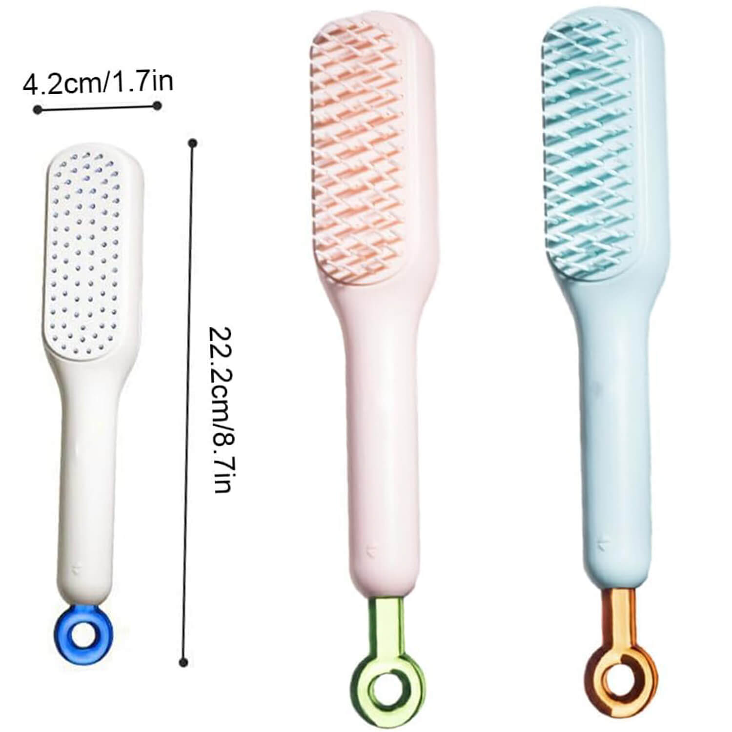 Self-Cleaning Anti-Static Detangling Hair Comb, Hairbrush, Massage Comb - Image 10