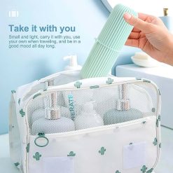 travel toothbrush, toothpaste, stationery items, cosmetics holder case