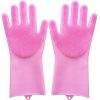 Silicone Cleaning Hand Gloves for Dishwashing, Kitchen Utensils, Fruits, Glasses, Bathroom, Car, Pet (Premium Quality Full Size)