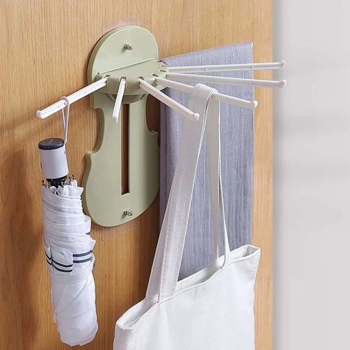 no drill hanger with 7 pull out hooks plastic material no drill require easy to stick