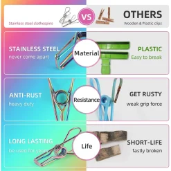 benefits and quality of stainless steel clothes hanging clips