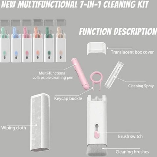 7 in 1 Cleaning Kit for Electronic Items, Smartphones, Desktop & Laptops, Cameras, Earbuds - Image 8