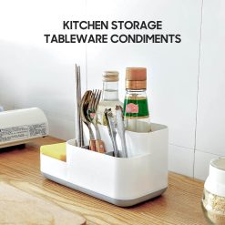plastic storage organizer box for kitchen utensils
