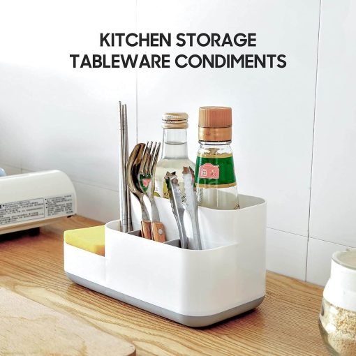 plastic storage organizer box for kitchen utensils