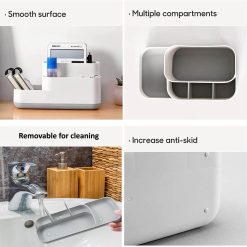 plastic storage organizer box for kitchen utensils, stationery, cosmetics, office items, bathroom items