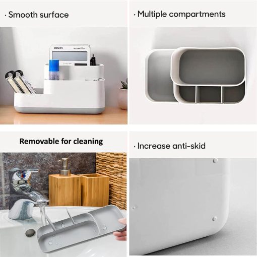 plastic storage organizer box for kitchen utensils, stationery, cosmetics, office items, bathroom items