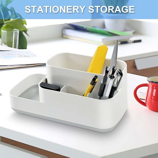 plastic storage organizer box for stationery items and office