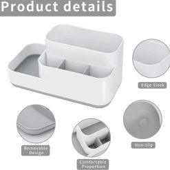 plastic storage organizer box with removal, anti-slip design