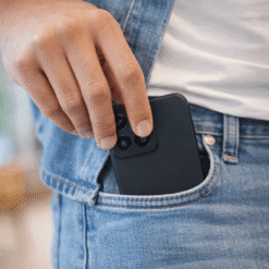 A person is easily carry mobile photo on pocket by using Hooxar silicone mobile cover of Motorola Edge 60 and 60 Fusion mobile