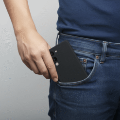 A person is easily carry mobile photo on pocket by using Hooxar silicone mobile cover of Vivo T4 Lite, Vivo Y19 and iQOO Z10 Lite mobile