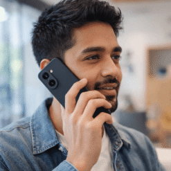 A person is on call by using Hooxar silicone mobile cover of OnePlus Nord CE 5 mobile