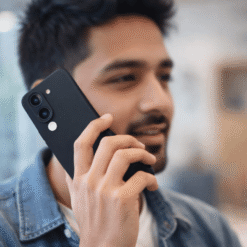 A person is on call by using Hooxar silicone mobile cover of Vivo T4 Lite 5G, Vivo Y19 5G, iQOO Z10 Lite 5G mobile