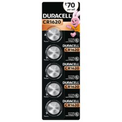 Duracell 1620 Lithium Coin Battery, Pack of 5 Specialty Devices, Calculator, Watch, Key Fob