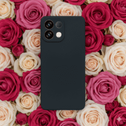 Hooxar silicone back cover for Oppo K13 mobile is placed with background flowers