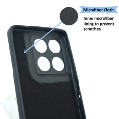 Inside microfiber cloth lining silicone back cover for Motorola Edge 60 or 60 Fusion mobile
