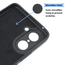 Inside microfiber cloth lining silicone back cover for OnePlus Nord CE 5 mobile