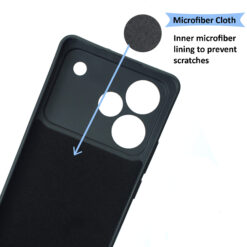 Inside microfiber cloth lining silicone back cover for Realme P4 Pro 5G mobile