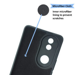 Inside microfiber cloth lining silicone back cover for Vivo T4R, Vivo V50 or iQOO Z10R mobile