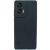 Motorola Edge 50 Fusion or Motorola G96 5G mobile silicone soft mobile back cover with inside microfiber cloth black color