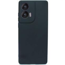 Motorola Edge 50 Fusion or Motorola G96 5G mobile silicone soft mobile back cover with inside microfiber cloth black color